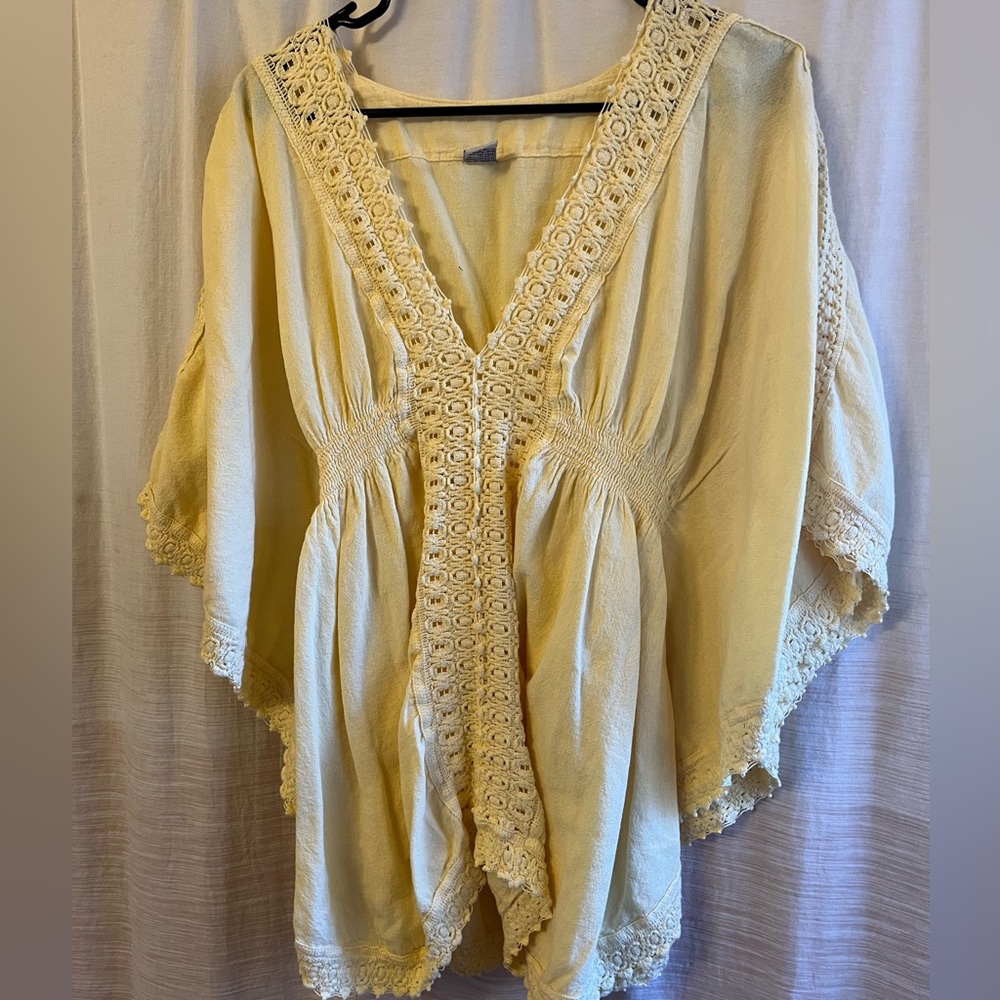 2/$10 Yellow Cover up OR top